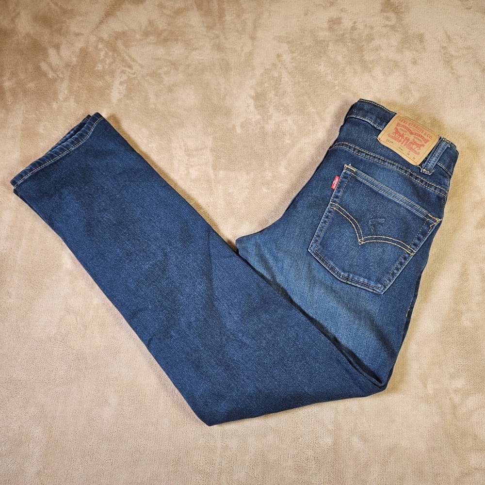 Levis 511 Slim Jeans Womens 16 Reg 28x30 Dark Wash Denim Stretch Pants 0389